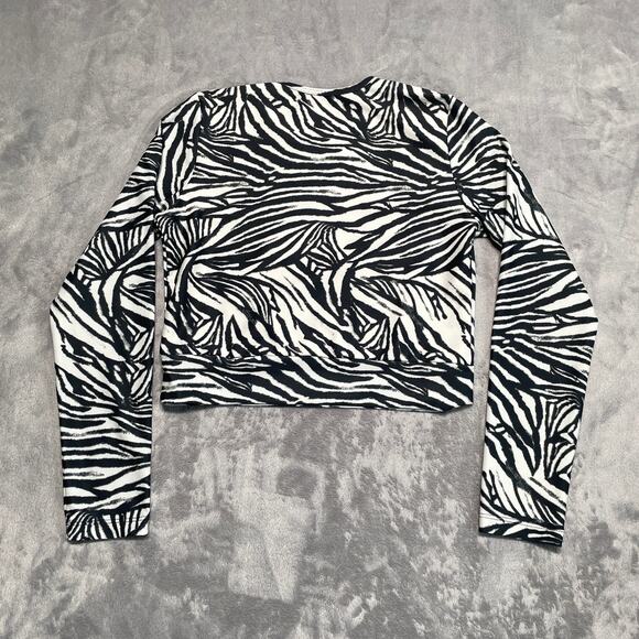 Skatie Rashguard Womens Large Zebra Print Long Sleeve Activewear Beach Surf - Picture 2 of 9